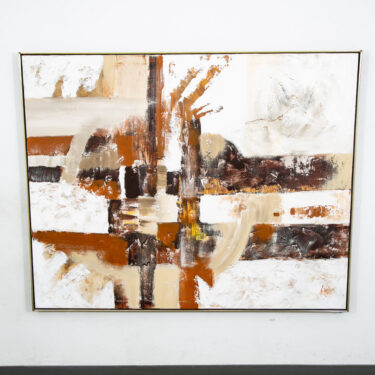 Mid Century Modern Original Painting Art Abstract Expressionist Lee Reynolds Mcm