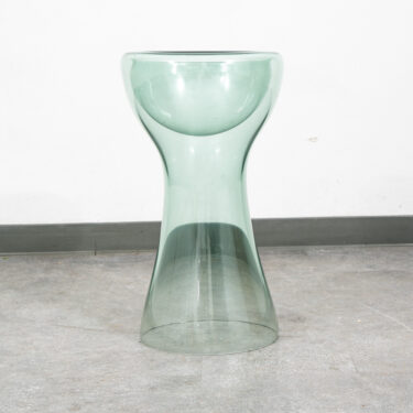 Mid Century Modern Glass Planter Floorstanding Vase Studio Hand Blown Vintage 70