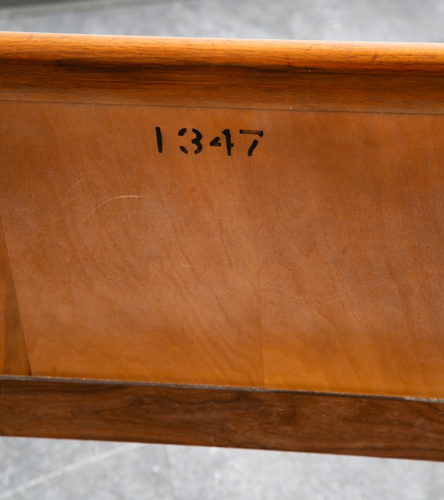Mid Century Modern Headboard Bed Frame King Size Solid Walnut Wood Vintage Mcm - Image 10