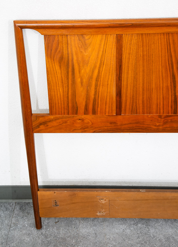 Mid Century Modern Headboard Bed Frame King Size Solid Walnut Wood Vintage Mcm - Image 8