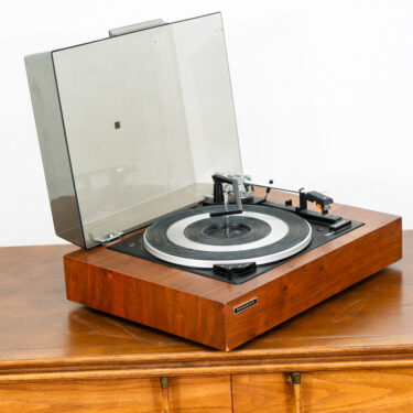Vintage Record Player Cover Panasonic Walnut Base Mid Century Parts Vintage Mcm