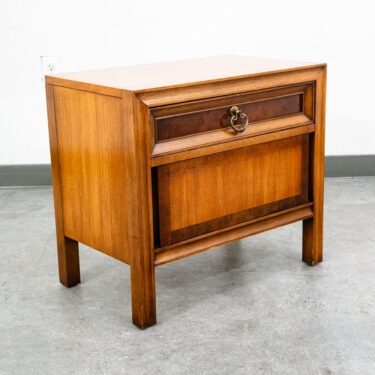 Mid Century Modern Nightstand End Table Set Side Basic Witz Walnut 2 Drawer Mcm