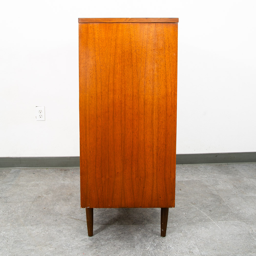 Mid Century Danish Modern Highboy Dresser Walnut 4 Drawer Danish Mcm Vintage 60s - Image 3