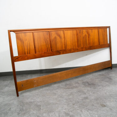 Mid Century Modern Headboard Bed Frame King Size Solid Walnut Wood Vintage Mcm