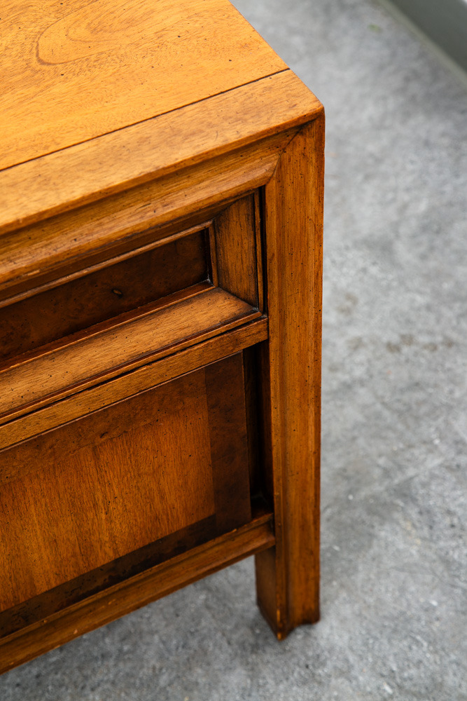 Mid Century Modern Nightstand End Table Set Side Basic Witz Walnut 2 Drawer Mcm - Image 9