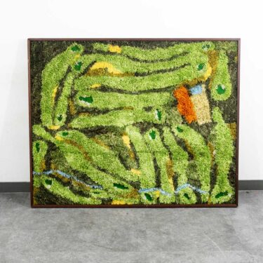 Mid Century Modern Tapestry Wall Hanging Rug Abstract Golf Course Links Shag 5x4