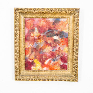 Mid Century Modern Painting Original Art Abstract Expressionism Floral Flowers