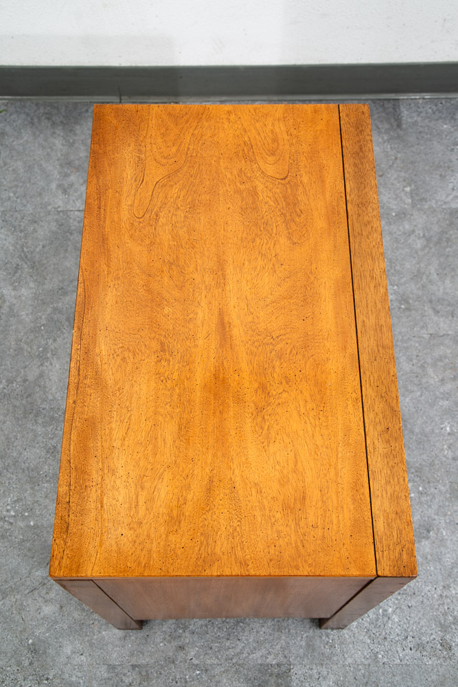 Mid Century Modern Nightstand End Table Set Side Basic Witz Walnut 2 Drawer Mcm - Image 4