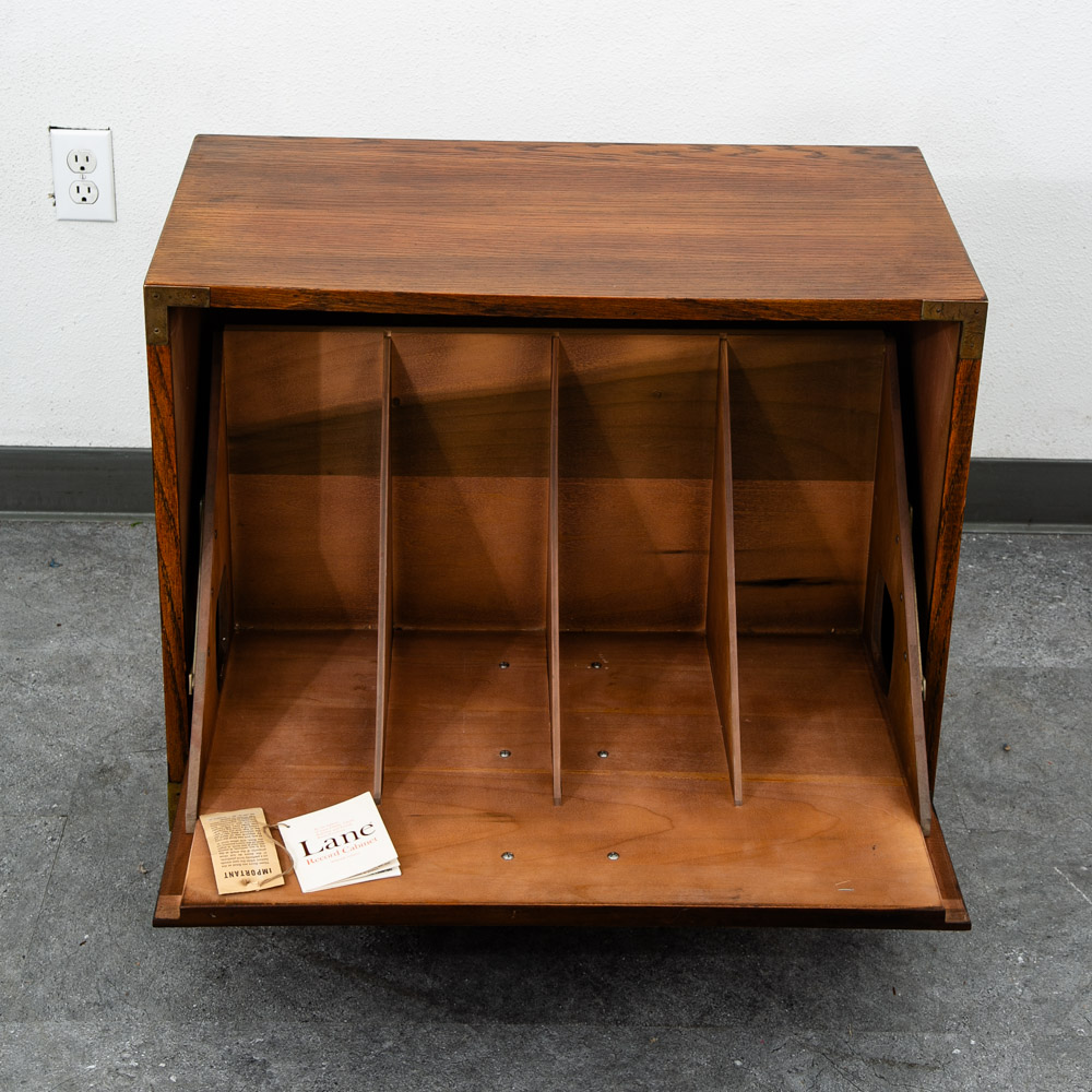 Mid Century Modern Storage Chest Record LP Storage Cabinet Table Lane Vinyl Mcm - Image 5