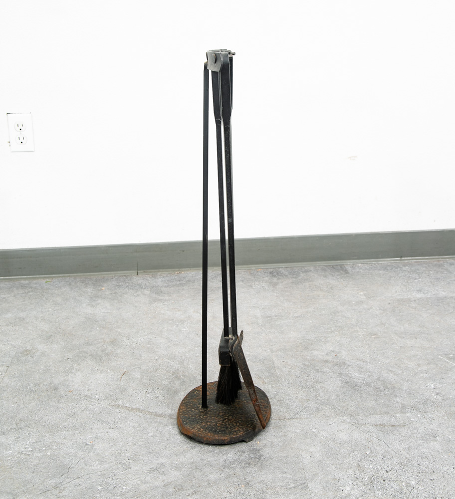 Mid Century Modern Fireplace Tool Modernist Cast Iron Black Mcm Vintage Wood - Image 8
