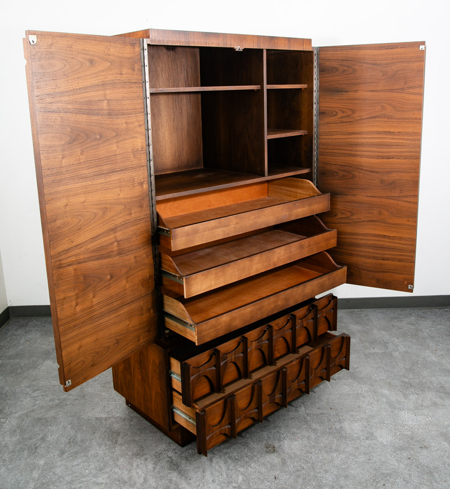 Mid Century Modern Dresser Gentlemans Chest Tobago Broyhill Highboy Drawers Mcm - Image 3