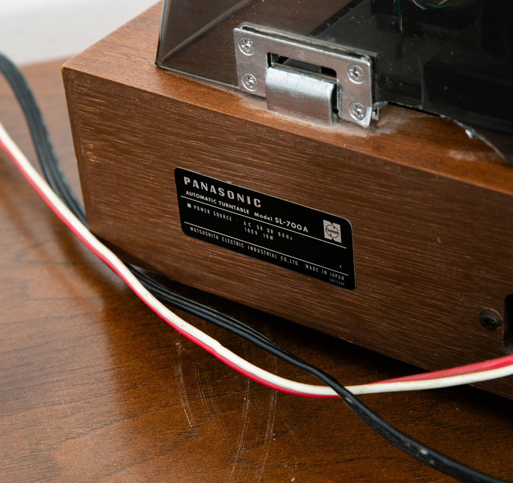 Vintage Record Player Cover Panasonic Walnut Base Mid Century Parts Vintage Mcm - Image 8