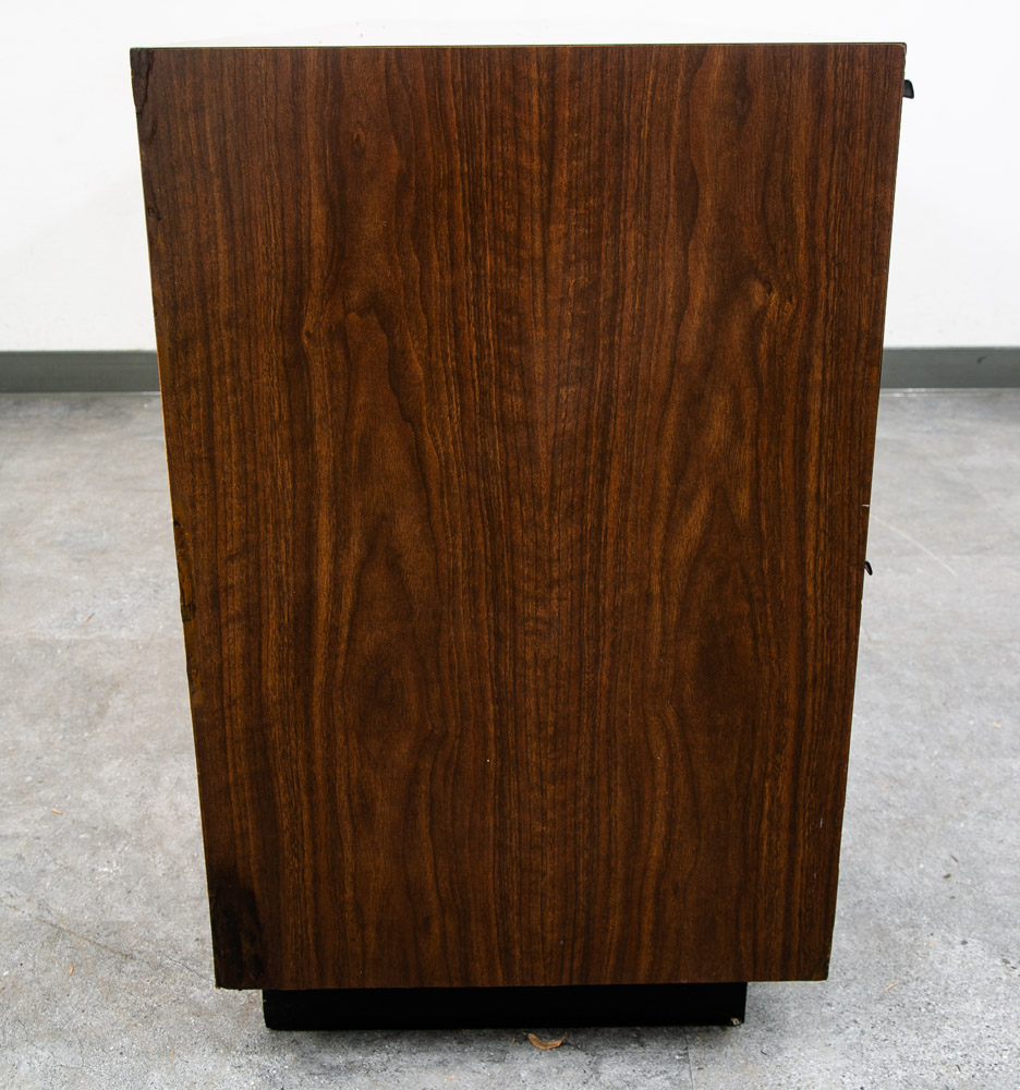 Mid Century Modern Credenza Office Sideboard Black Laminate Cabinet 12 Drawer - Image 4