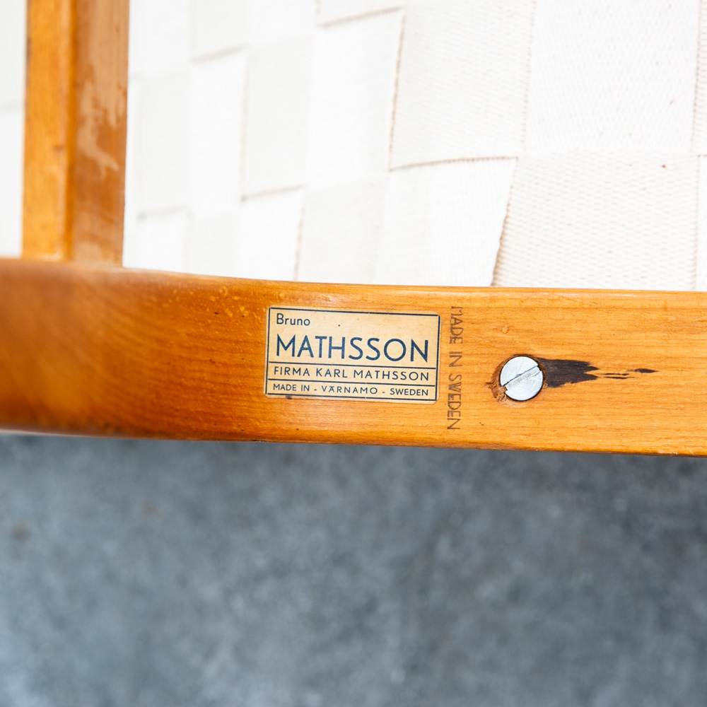 Mid Century Danish Modern Lounge Chair Bruno Mathsson Eva White Vintage Sweden - Image 6