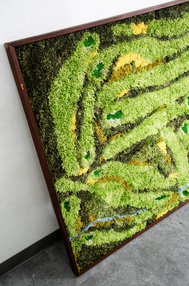 Mid Century Modern Tapestry Wall Hanging Rug Abstract Golf Course Links Shag 5x4 - Image 10