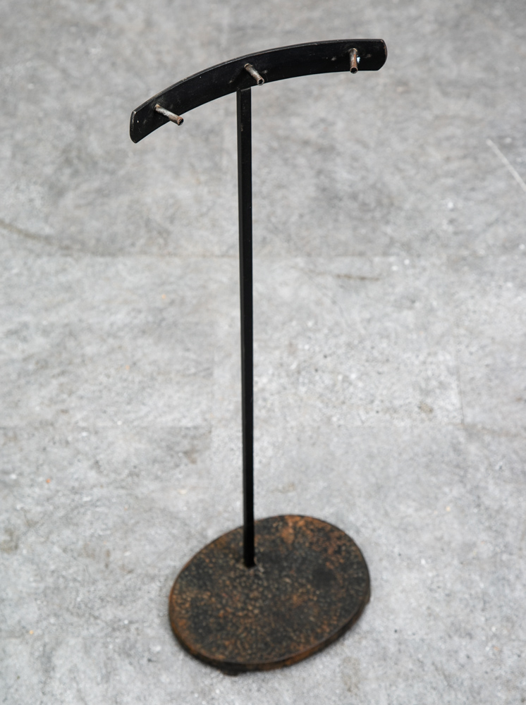 Mid Century Modern Fireplace Tool Modernist Cast Iron Black Mcm Vintage Wood - Image 9