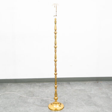 Mid Century Modern Floor Lamp Lighting MCM Brass Gold Ribbed Maximalist Vintage