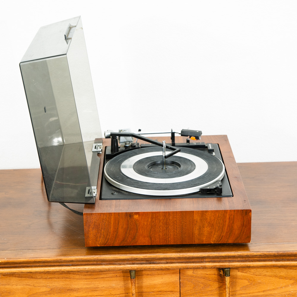 Vintage Record Player Cover Panasonic Walnut Base Mid Century Parts Vintage Mcm - Image 4