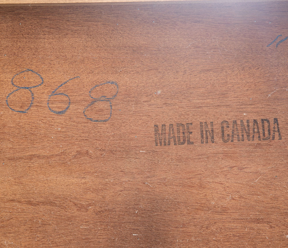 Mid Century Modern Headboard Bed Frame Tobago King Size 80" Brutalist Broyhill - Image 4