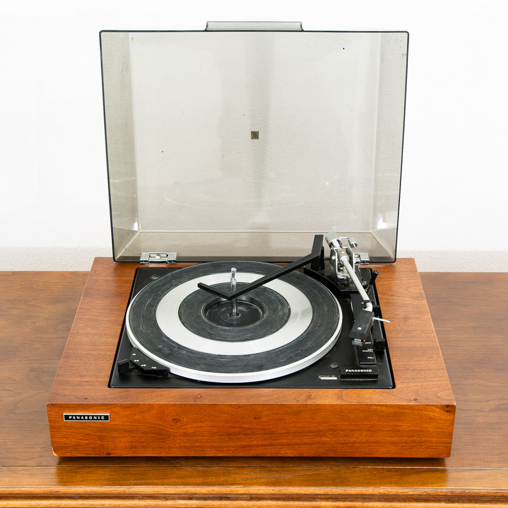 Vintage Record Player Cover Panasonic Walnut Base Mid Century Parts Vintage Mcm - Image 3