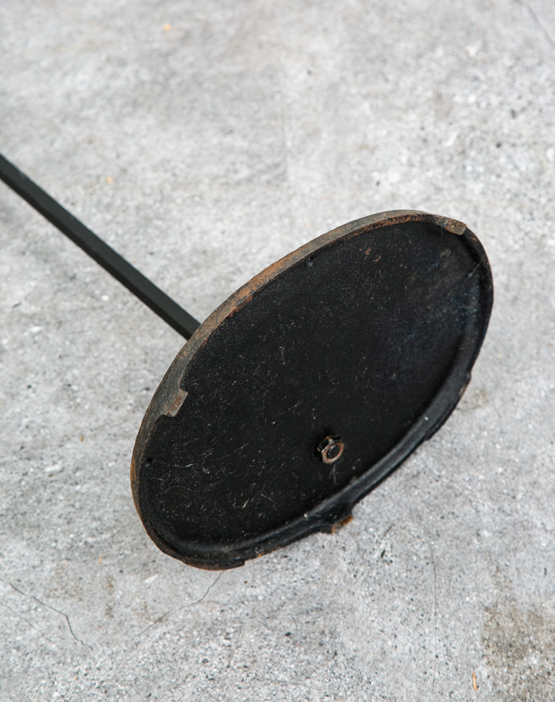 Mid Century Modern Fireplace Tool Modernist Cast Iron Black Mcm Vintage Wood - Image 7