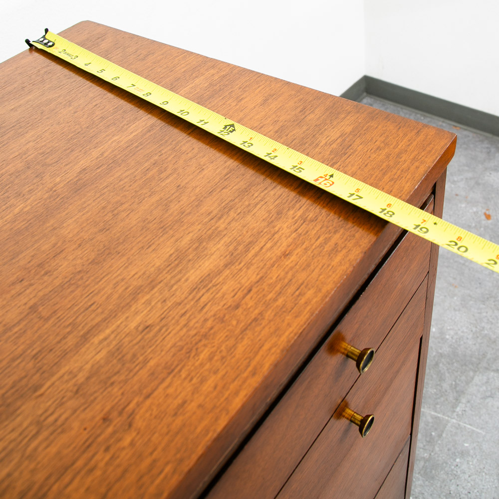 Mid Century Danish Modern Highboy Dresser Walnut 4 Drawer Danish Mcm Vintage 60s - Image 9