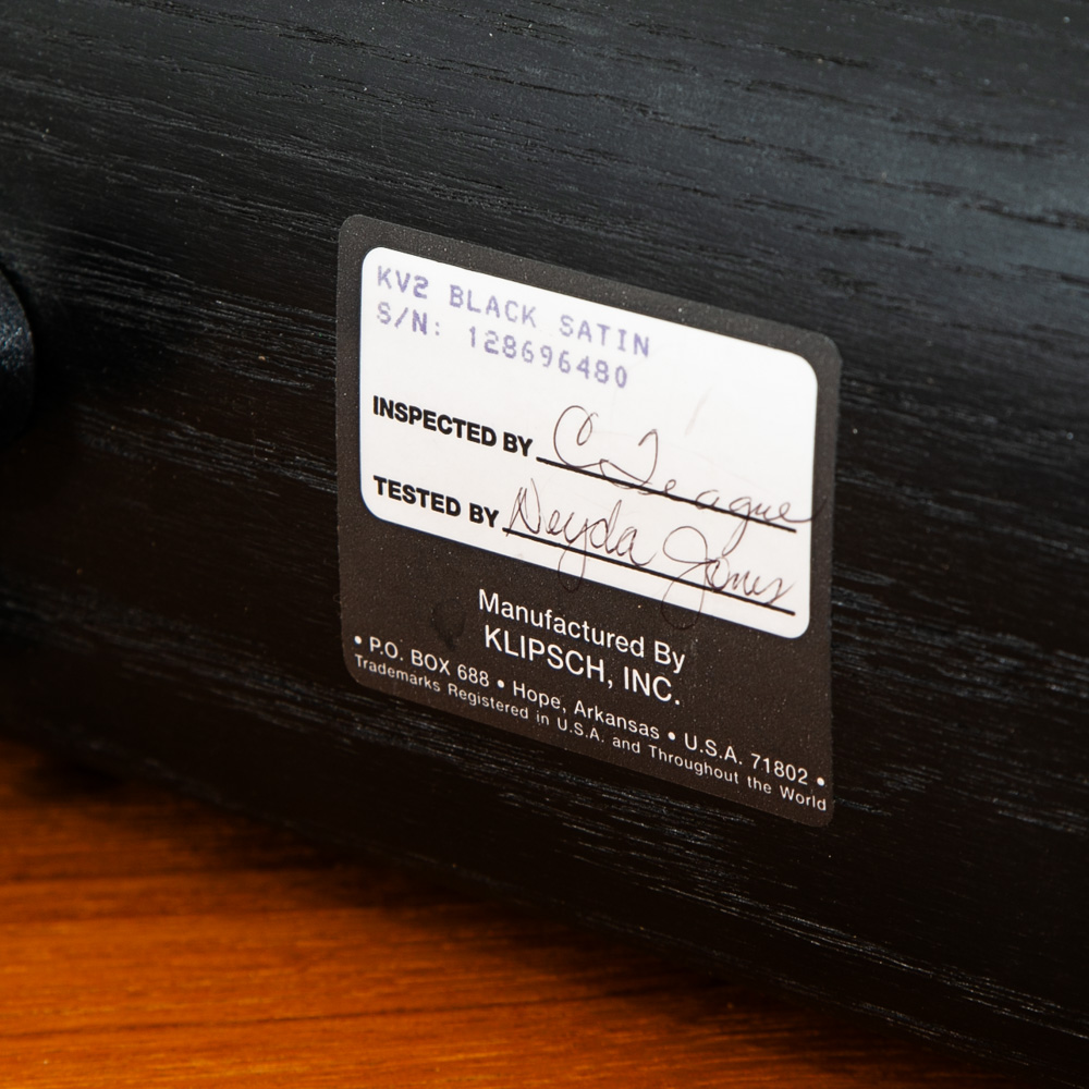 Mid Century Modern Speaker Klipsch Center KV-2 Vintage Audiophile Black Satin - Image 6