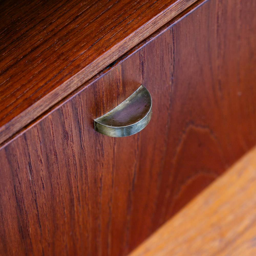 Mid Century Danish Modern Nightstand Floating Storage Shelf Drop Cabinet Vintage - Image 12