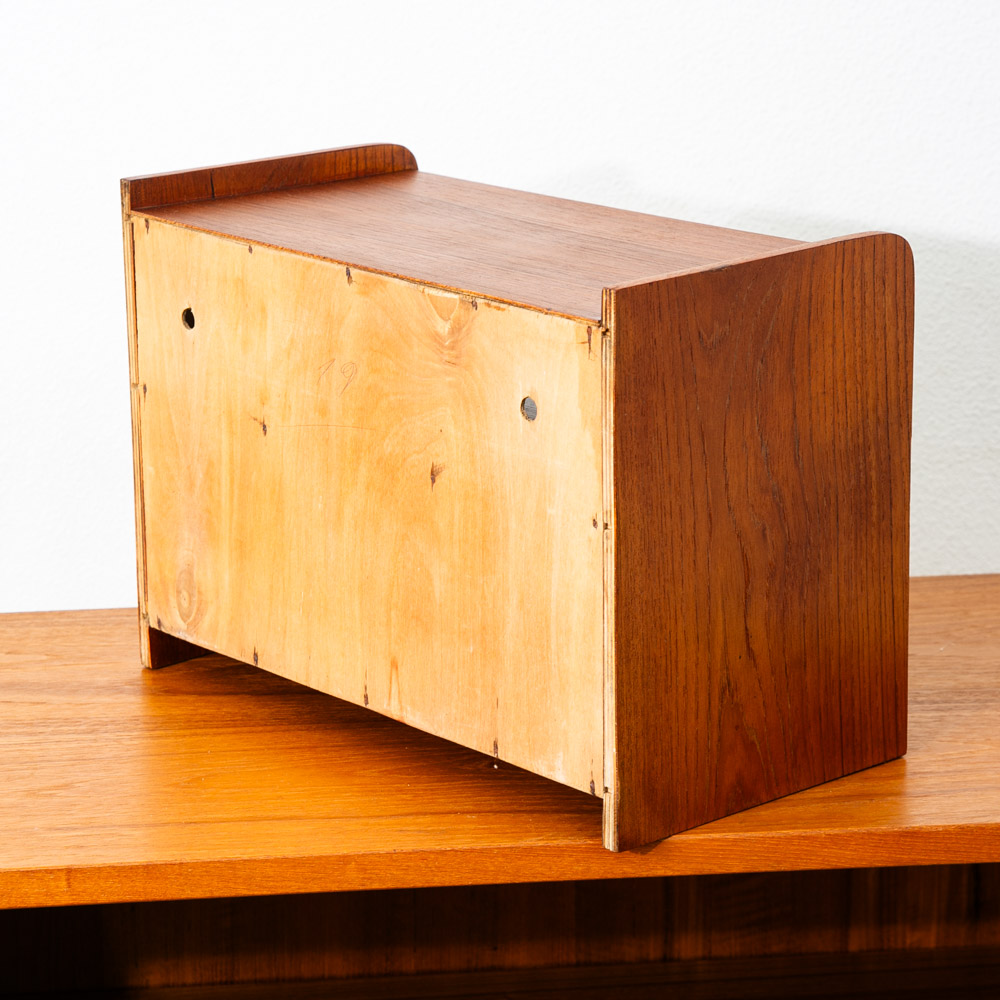 Mid Century Danish Modern Nightstand Floating Storage Shelf Drop Cabinet Vintage - Image 5