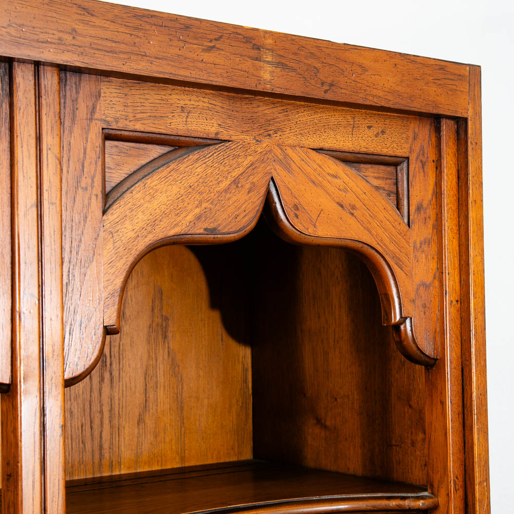 Mid Century Modern Bookshelf Cabinet Drexel Esperanto Book shelf Doors Shelving - Image 6