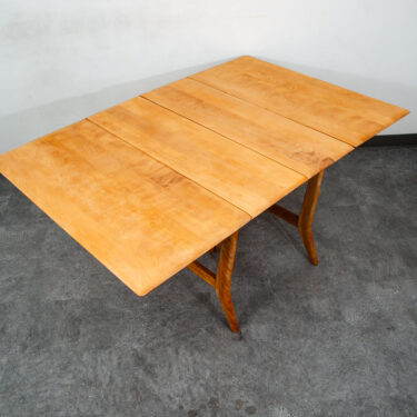 Mid Century Modern Dining Table Solid Maple Gate Leg Drop Heywood Wakefield Leaf