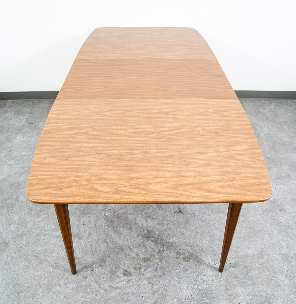 Mid Century Modern Dining Table Walnut Extension x2 Leafs Vintage Denmark Mcm - Image 12