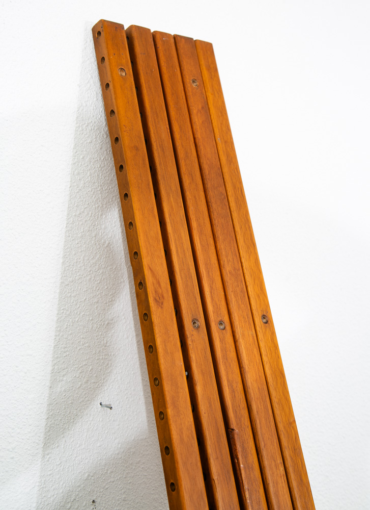 Mid Century Danish Modern Wall Unit 4 bay Teak HG Hansen Guldborg Modular Desk - Image 5