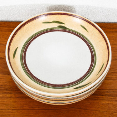 Mid Century Modern Heath Ceramics Rim Line Deep Plate Sonoma Pattern Set of 4