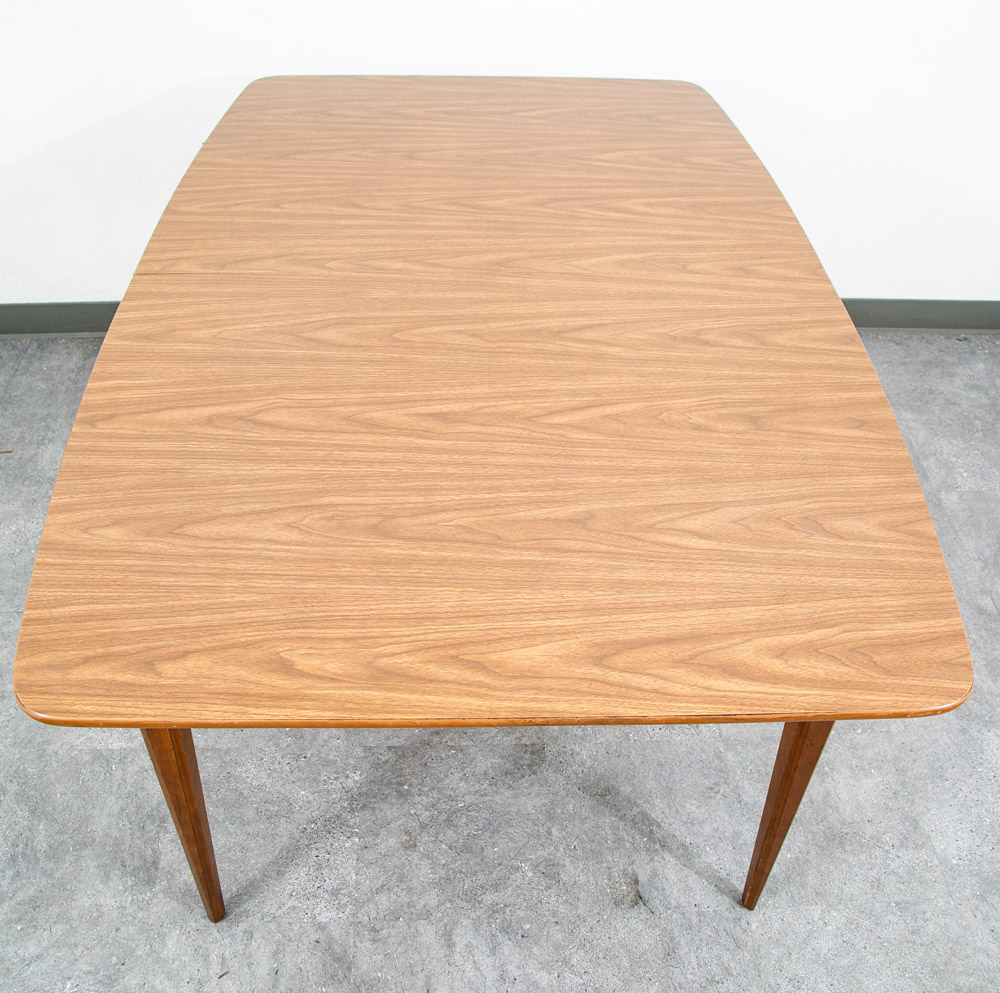 Mid Century Modern Dining Table Walnut Extension x2 Leafs Vintage Denmark Mcm - Image 11