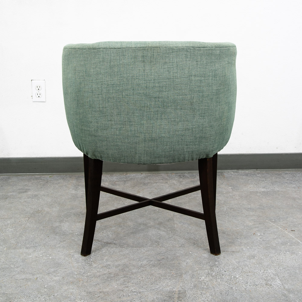 Mid Century Danish Modern Lounge Chair Armchair Green Arms Mcm Denmark Lowback - Image 5