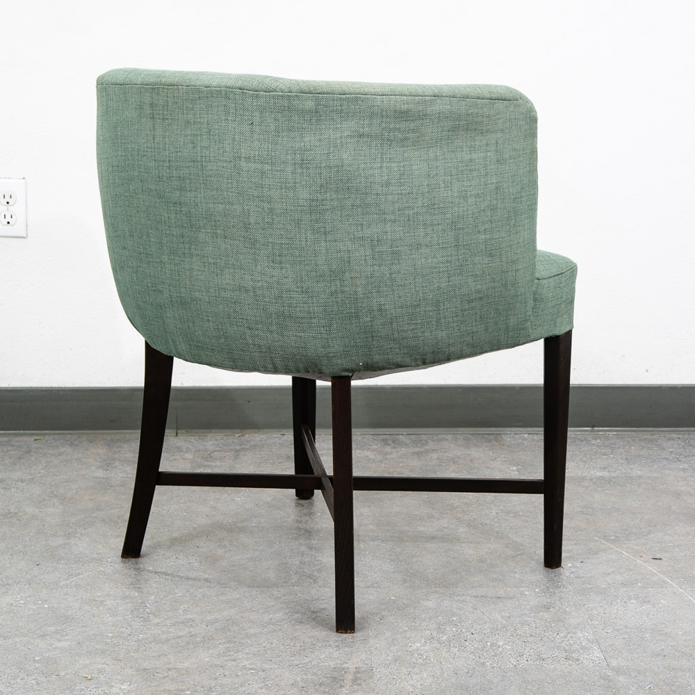 Mid Century Danish Modern Lounge Chair Armchair Green Arms Mcm Denmark Lowback - Image 3