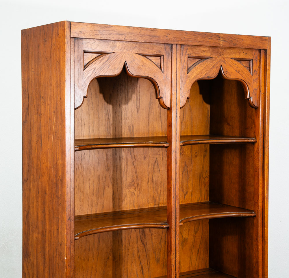 Mid Century Modern Bookshelf Cabinet Drexel Esperanto Book shelf Doors Shelving - Image 9