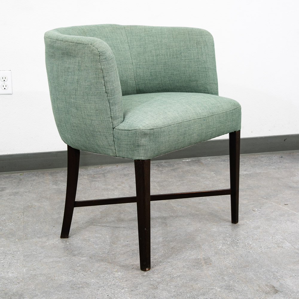 Mid Century Danish Modern Lounge Chair Armchair Green Arms Mcm Denmark Lowback