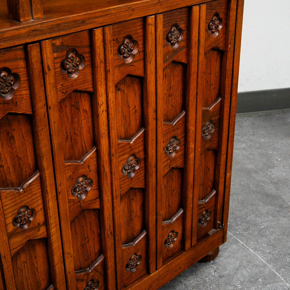 Mid Century Modern Bookshelf Cabinet Drexel Esperanto Book shelf Doors Shelving - Image 7
