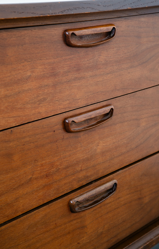 Mid Century Modern Dresser Credenza Keller 3 Drawer Walnut Vintage Danish Mcm - Image 6