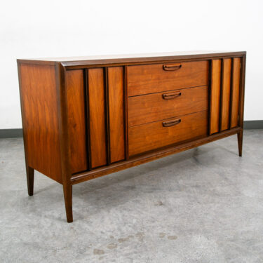 Mid Century Modern Dresser Credenza Keller 3 Drawer Walnut Vintage Danish Mcm