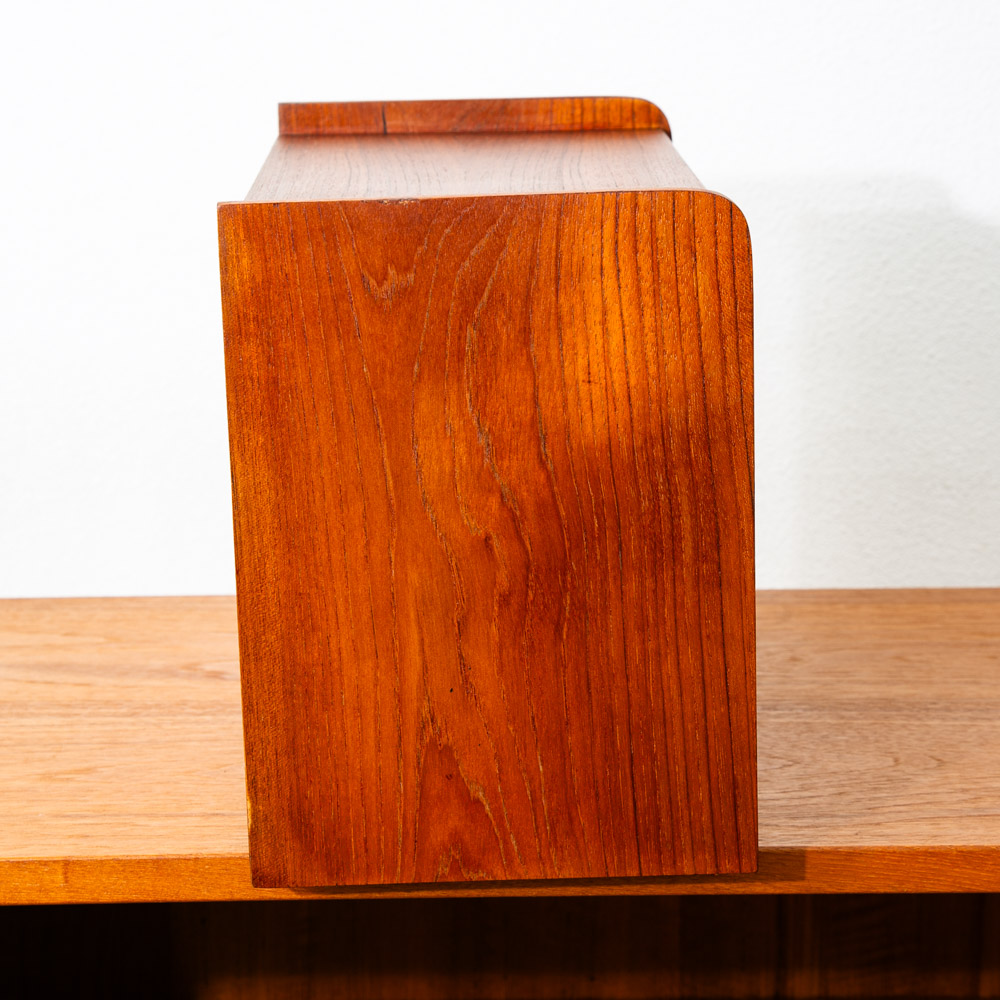 Mid Century Danish Modern Nightstand Floating Storage Shelf Drop Cabinet Vintage - Image 3
