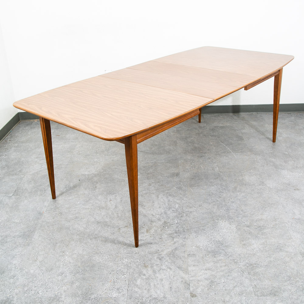 Mid Century Modern Dining Table Walnut Extension x2 Leafs Vintage Denmark Mcm - Image 6