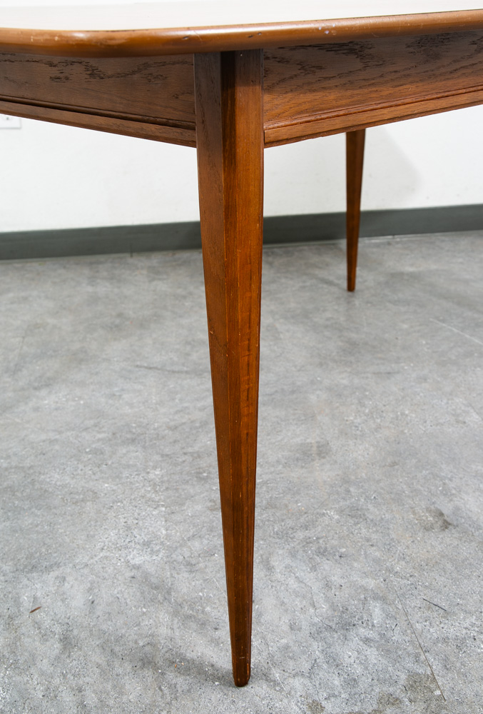 Mid Century Modern Dining Table Walnut Extension x2 Leafs Vintage Denmark Mcm - Image 10