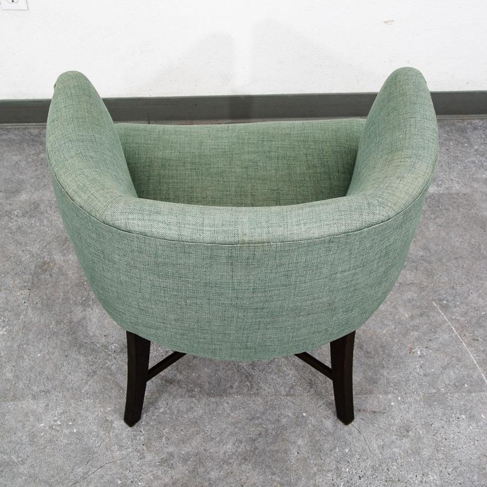 Mid Century Danish Modern Lounge Chair Armchair Green Arms Mcm Denmark Lowback - Image 12