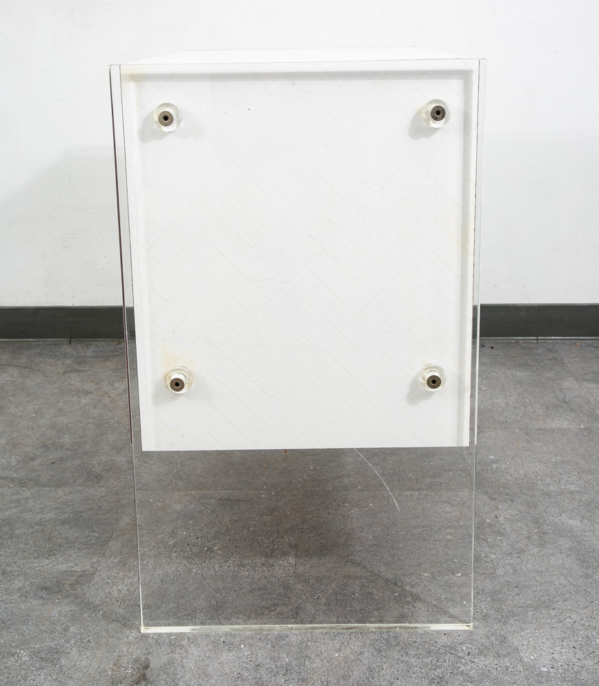 Mid Century Modern Chest Drawers Dresser 3 Drawer Lucite White 1970s Retro Mcm - Image 3