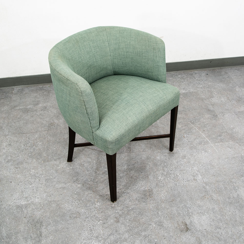 Mid Century Danish Modern Lounge Chair Armchair Green Arms Mcm Denmark Lowback - Image 7
