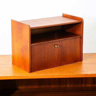 Mid Century Danish Modern Nightstand Floating Storage Shelf Drop Cabinet Vintage