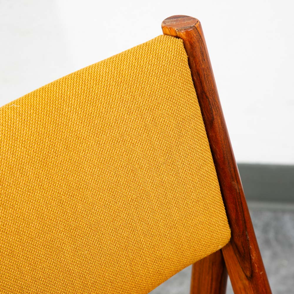 Mid Century Danish Modern Dining Chairs Mustard Yellow Dyrlund Teak Denmark Mcm - Image 10
